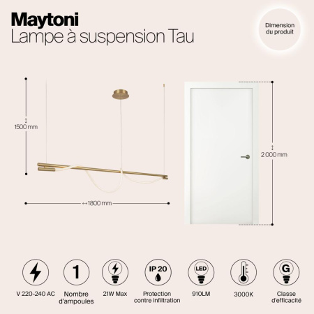 Подвесной светильник Maytoni MOD166PL-L20G3K