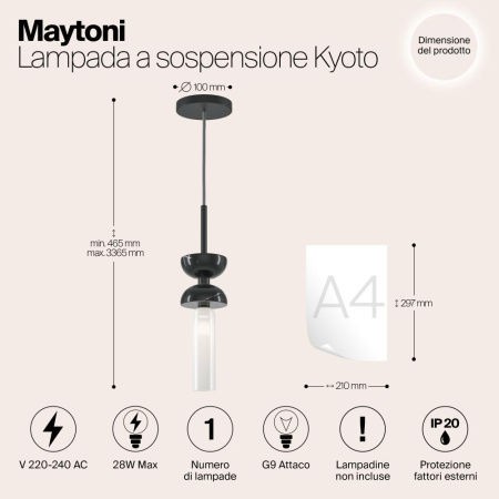 Подвесной светильник Maytoni MOD178PL-01B