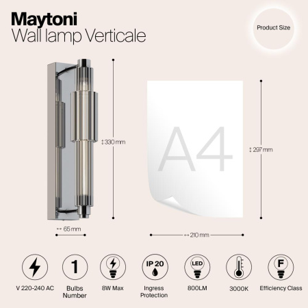 Настенный светильник (бра) Maytoni MOD308WL-L9CH3K