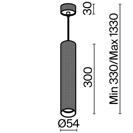 Подвесной светильник Technical P082PL-GU10-W