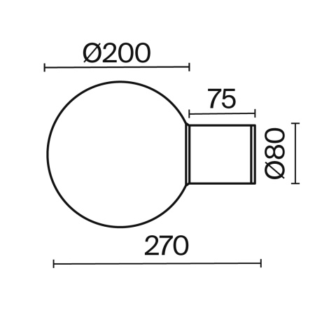 Настенный светильник (бра) Outdoor O598WL-01B1