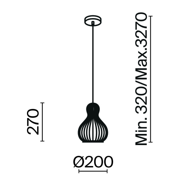 Подвесной светильник Maytoni MOD192PL-01W