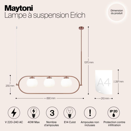 Подвесной светильник Maytoni MOD221PL-03BS