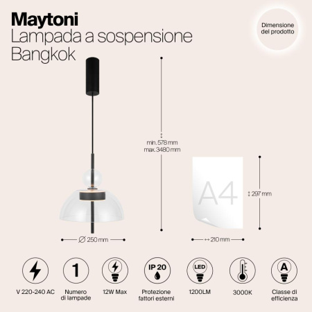 Подвесной светильник Maytoni MOD185PL-L6B3K1