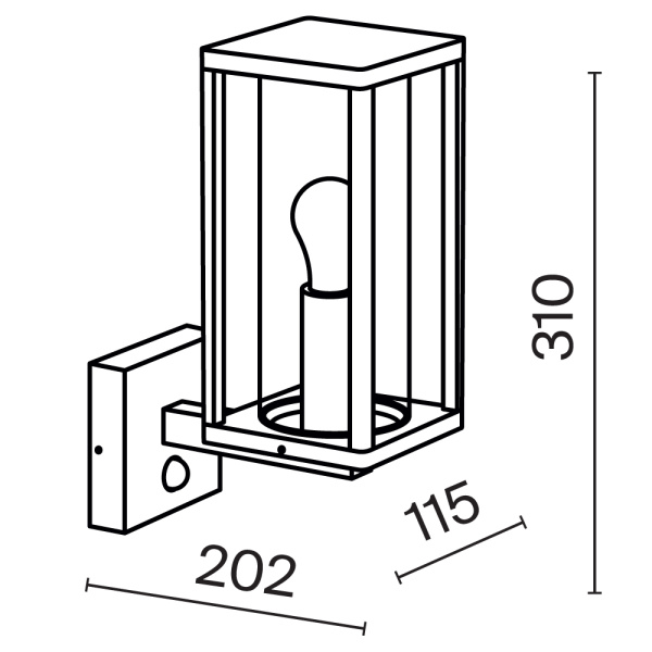 Настенный светильник (бра) Outdoor O452WL-01GFSR