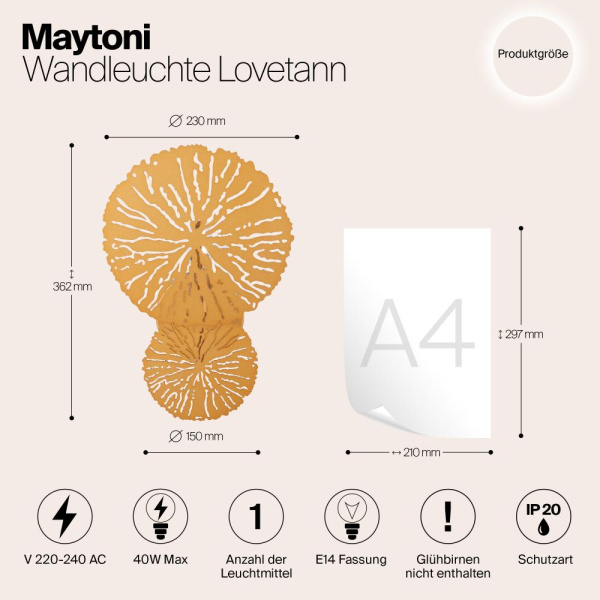 Настенный светильник (бра) Maytoni MOD082WL-01G