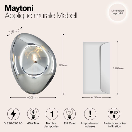 Настенный светильник (бра) Maytoni MOD306WL-01CH