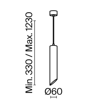 Подвесной светильник Technical P044PL-01-30GU10-B