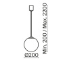Подвесной светильник Technical P039PL-5W4K-20-B