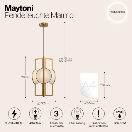 Подвесной светильник Maytoni MOD099PL-03G
