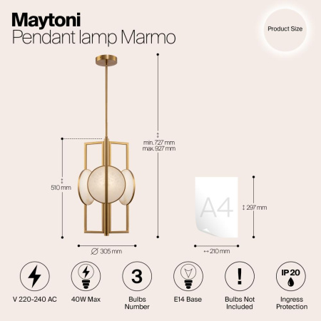 Подвесной светильник Maytoni MOD099PL-03G