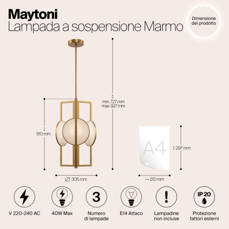 Подвесной светильник Maytoni MOD099PL-03G
