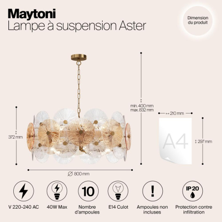 Подвесной светильник Maytoni MOD007PL-10G