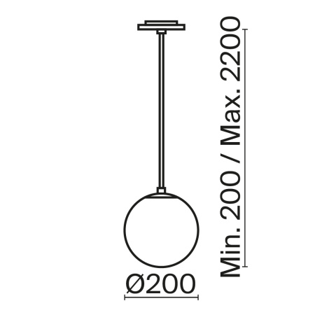 Подвесной светильник Technical P039PL-5W3K-20INS-B