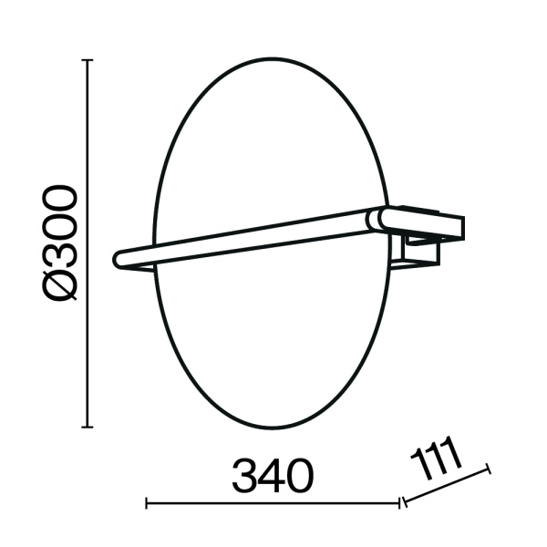 Настенный светильник (бра) Maytoni MOD279WL-L14B3K