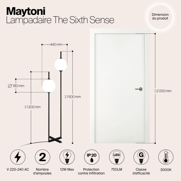 Напольный светильник (торшер) Maytoni Z020FL-L12BK