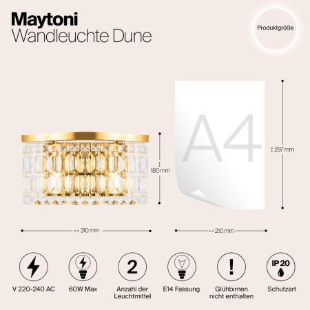 Настенный светильник (бра) Maytoni DIA005WL-02G