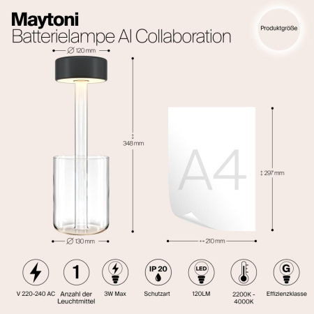 Аккумуляторный светильник Maytoni MOD229TL-L3B3K1