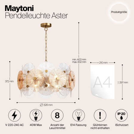Подвесной светильник Maytoni MOD007PL-08G