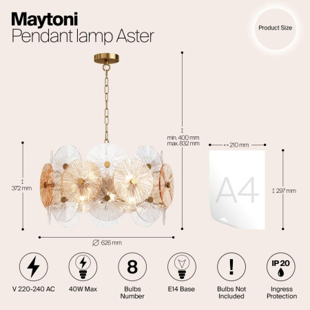 Подвесной светильник Maytoni MOD007PL-08G