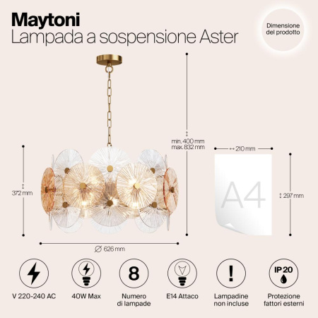 Подвесной светильник Maytoni MOD007PL-08G