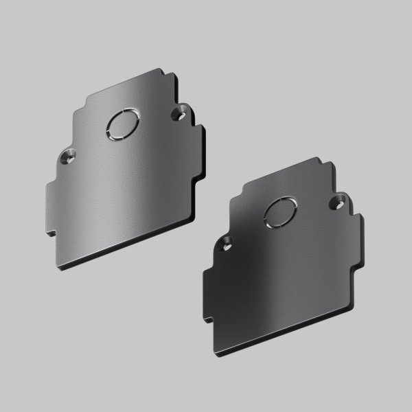 Заглушка торцевая 2шт Gravity встраиваемый черный