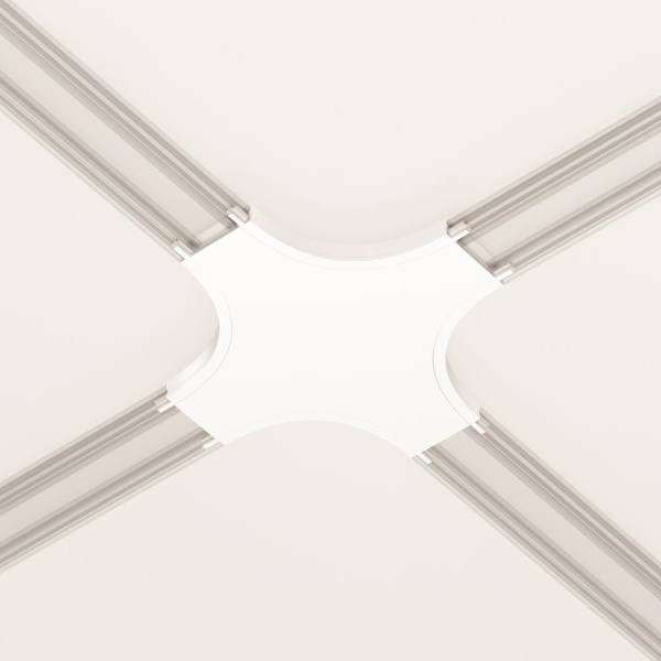 Коннектор питания X-образный Radity белый