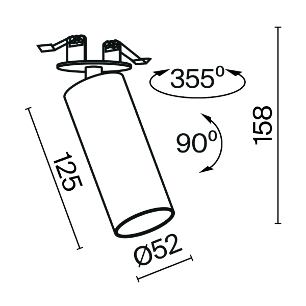 Встраиваемый светильник Technical C053CL-L12W4K-W-W
