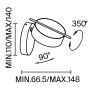 Настенный светильник (бра) Maytoni MOD180WL-L4B3K1