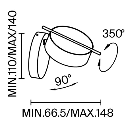 Настенный светильник (бра) Maytoni MOD180WL-L4B3K1