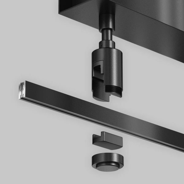 Основание потолочное Short для блока питания с вводом питания Flarity черный