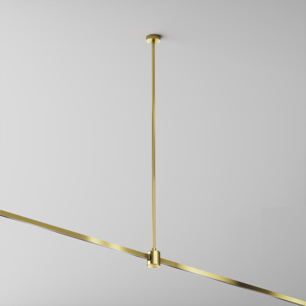 Крепление потолочное Long 700мм с прямым коннектором питания Flarity латунь