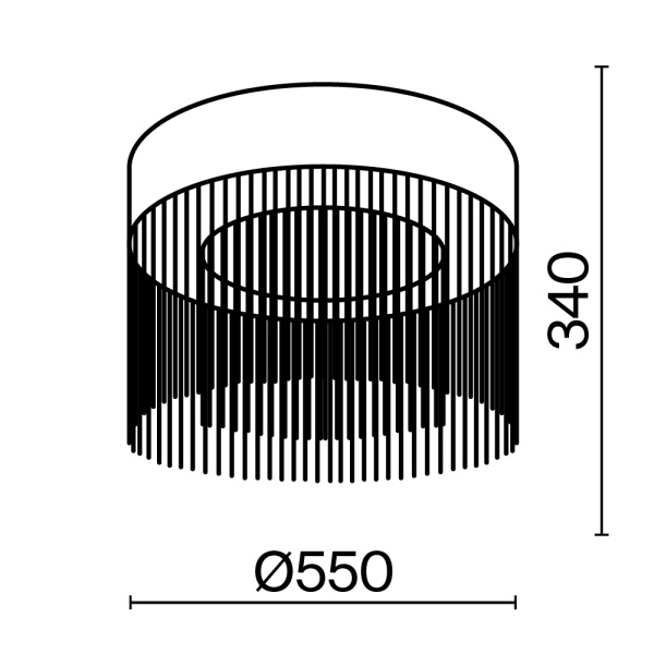 Потолочный светильник Maytoni MOD190CL-L18G3K