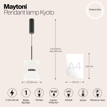 Подвесной светильник Maytoni MOD178PL-L11B3K