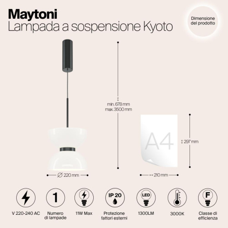 Подвесной светильник Maytoni MOD178PL-L11B3K
