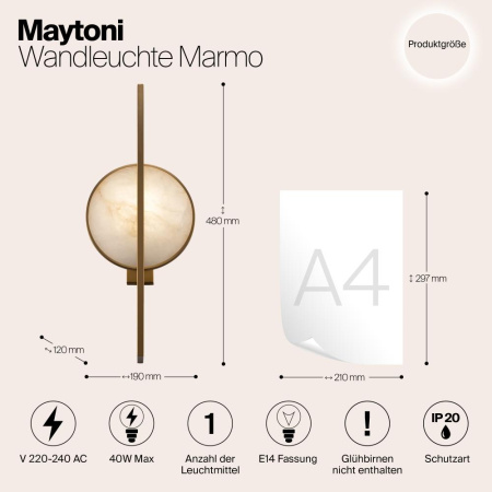 Настенный светильник (бра) Maytoni MOD099WL-01G