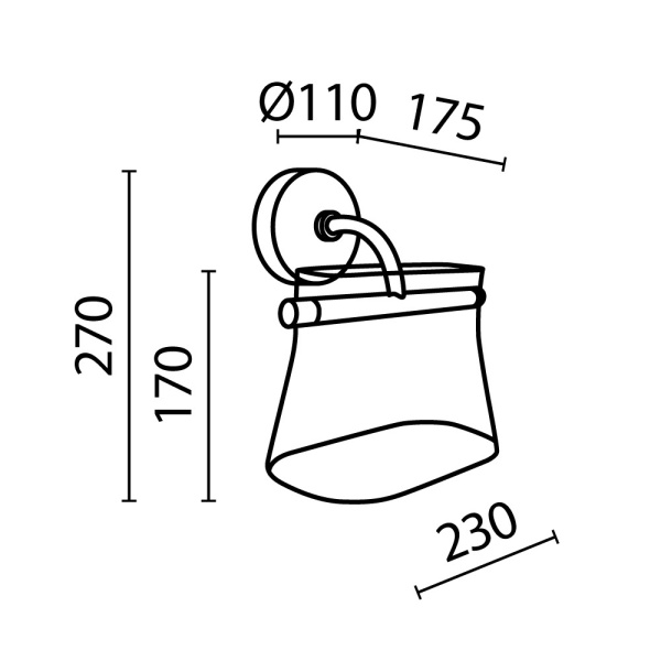 Настенный светильник (бра) Maytoni MOD170WL-L8BS3K2