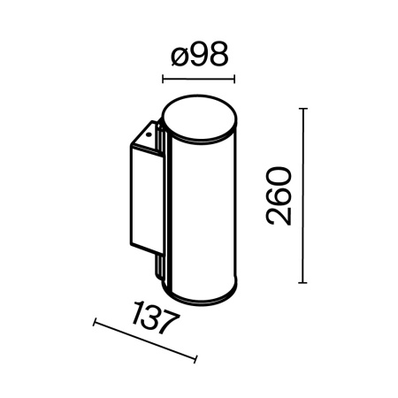 Настенный светильник (бра) Outdoor O434WL-L12GF3K