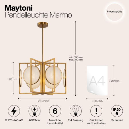 Подвесной светильник Maytoni MOD099PL-06G