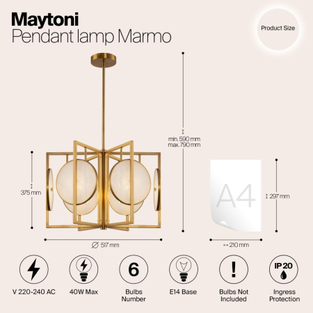 Подвесной светильник Maytoni MOD099PL-06G