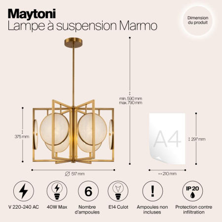 Подвесной светильник Maytoni MOD099PL-06G