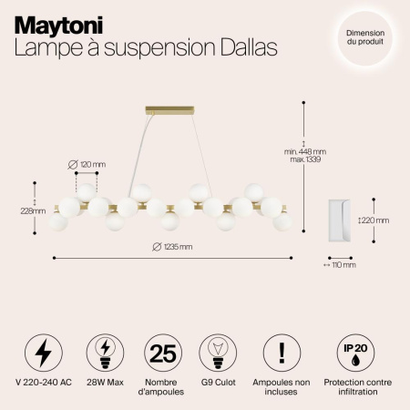 Подвесной светильник Maytoni MOD547PL-25BS