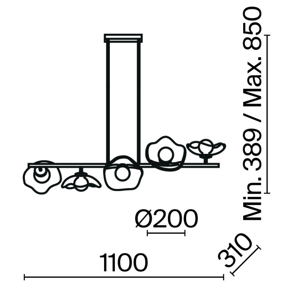 Подвесной светильник Maytoni MOD207PL-05BS