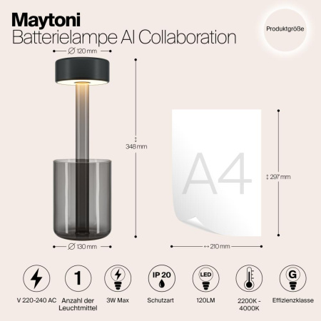 Аккумуляторный светильник Maytoni MOD229TL-L3B3K3