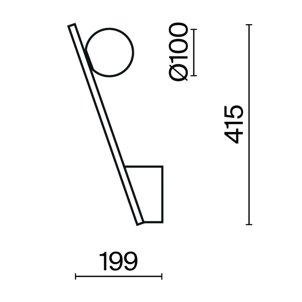 Настенный светильник (бра) Maytoni MOD175WL-01B