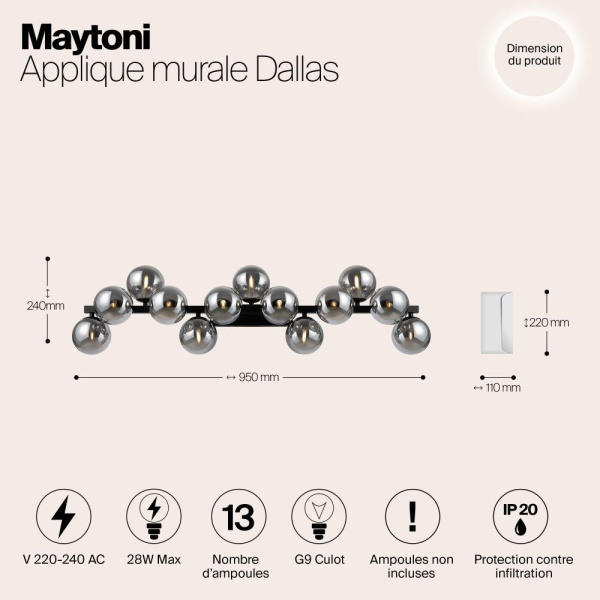 Настенный светильник (бра) Maytoni MOD547WL-13B