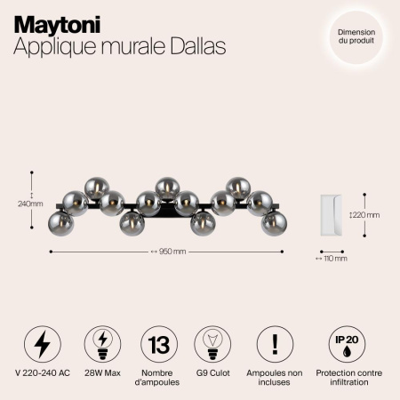 Настенный светильник (бра) Maytoni MOD547WL-13B