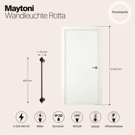 Настенный светильник (бра) Maytoni MOD413WL-L8B3K