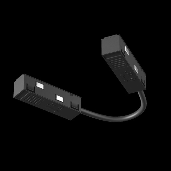 Коннектор питания угловой гибкий 15 см Exility черный