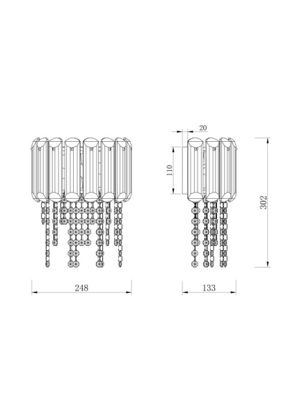 Настенный светильник (бра) Maytoni MOD097WL-02CH